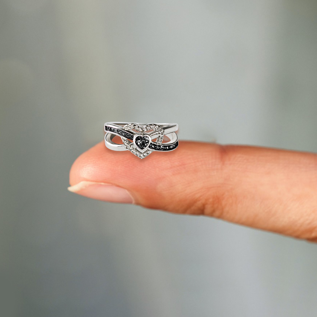 Self Love Infinity Heart Within Heart Ring