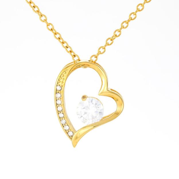 For Wife - I Love You Forever And Always Heart Necklace