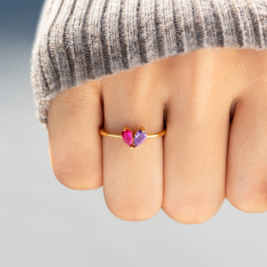 For Mother- Customize birthstone Ring