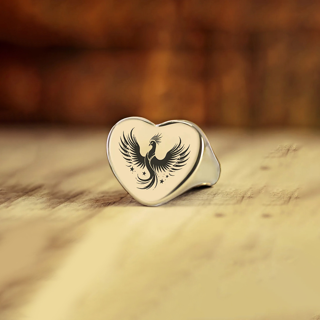 Phoenix rising from ashes Ring
