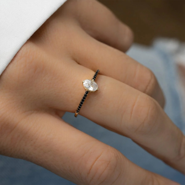 925 Silver Marquise Engagement Ring