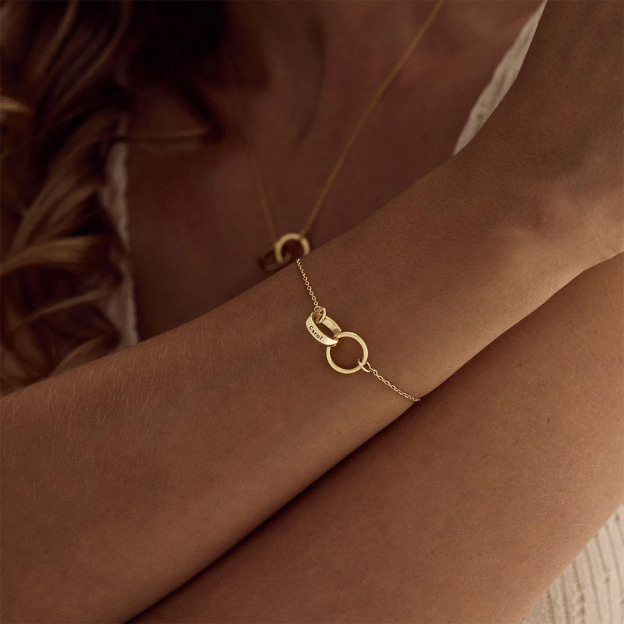 For Mother & Daughter-Personalized Circle Name Bracelet