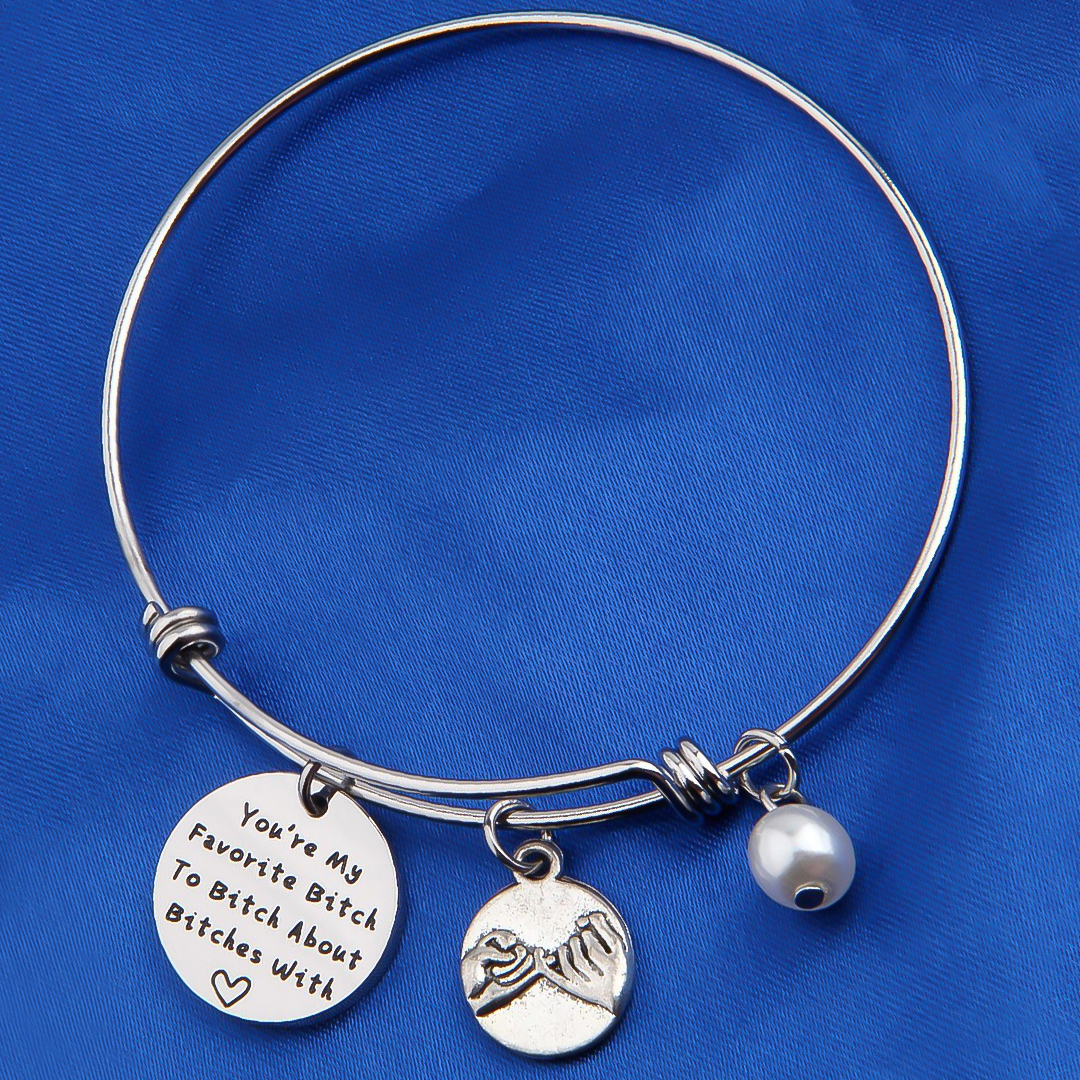For Friend- Best Bitches Forever Bangle Bracelet