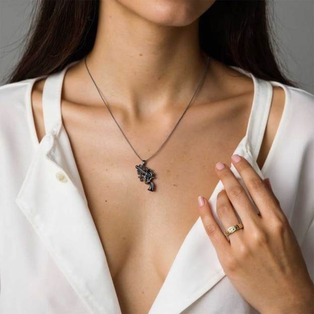 For Friend-You Are The Thelma To My Louise Black Rose Tube Necklace