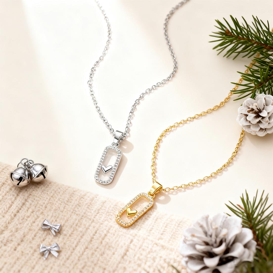 For Unbiological Daughter - Forever Linked Together Circle Heart Necklace