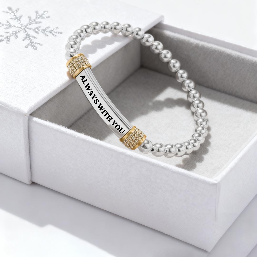 For Granddaughter-Always With You Dainty diamond bead Bracelet