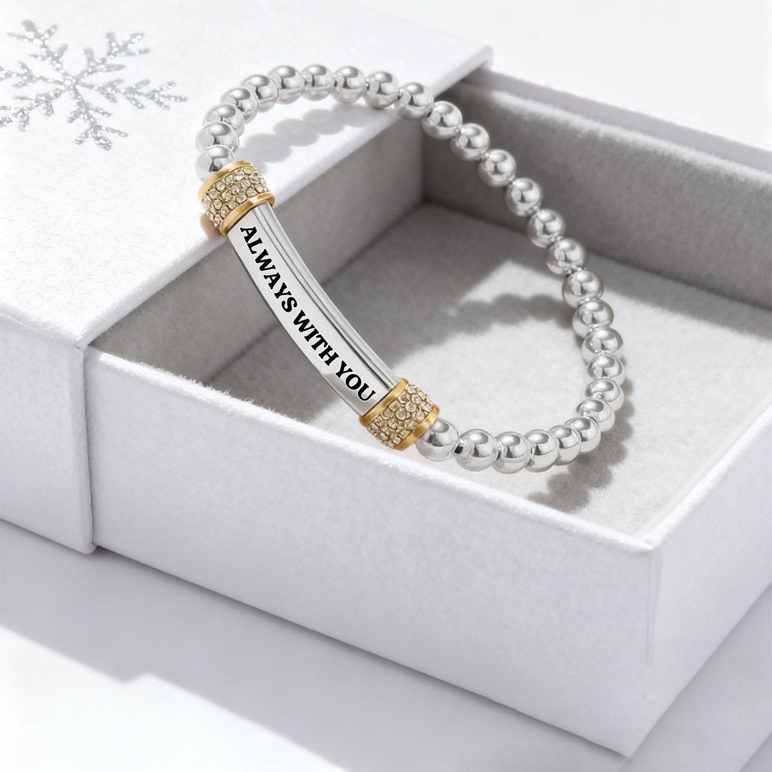 For Granddaughter-Always With You Dainty diamond bead Bracelet