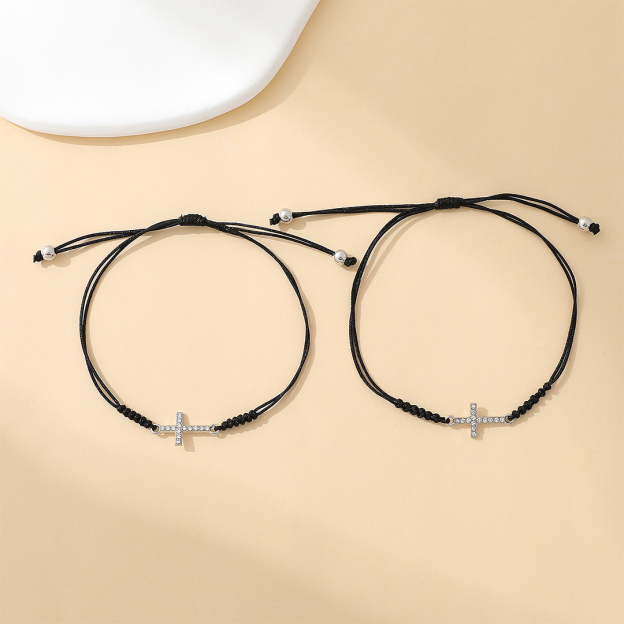 For Friend - Sisters In Christ Are Sisters For Life Cross Bracelet