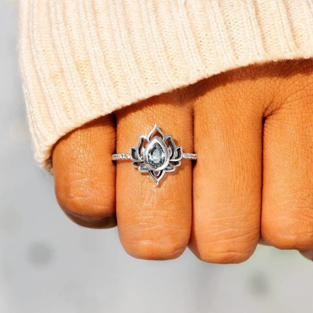 Just breathe  Lotus Ring