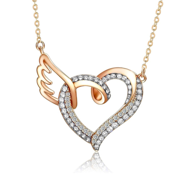 For Memorial - Life And Death Birthstone Love Wings Necklace