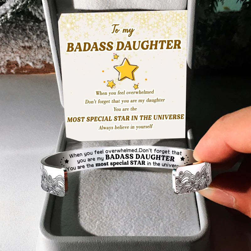 For Daughter - You Are The Most Special Star In The Universe Wave Cuff Bracelet-37bracelet