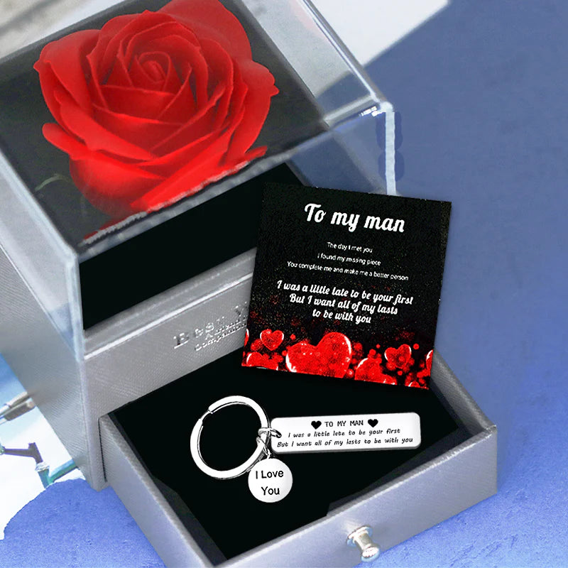 For Love - To My Man, I Want All Of My Last To Be With You Keychain