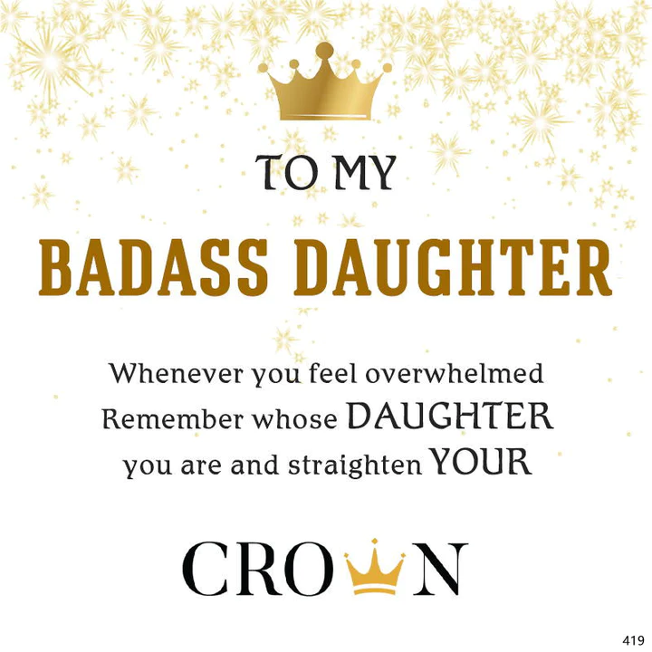 For Daughter-straighten your crown Princess Ring