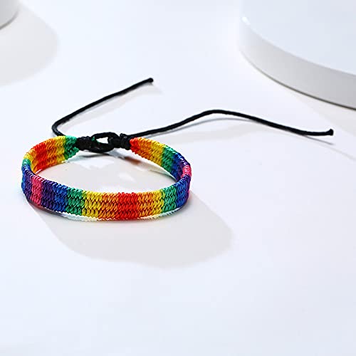 Bold Rainbow Braided Bracelet