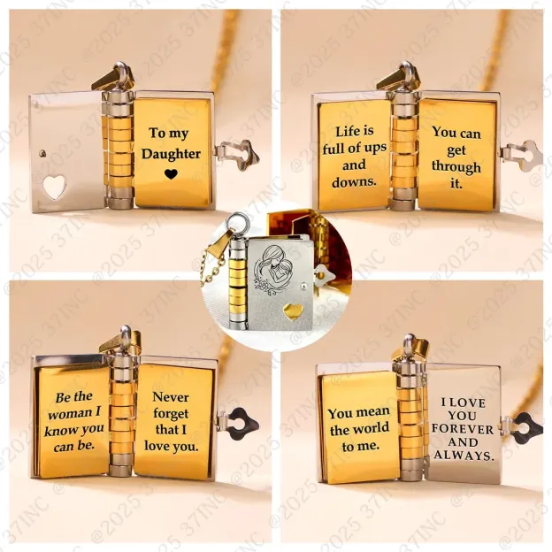 For Daughter - I Love You Forever & Always Book Necklace