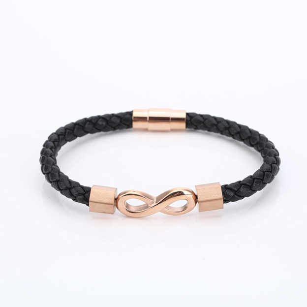 For Grandson - Grandmother and Grandson A link That  Can Never Be Undone Ceramic Infinity Braided Bracelet