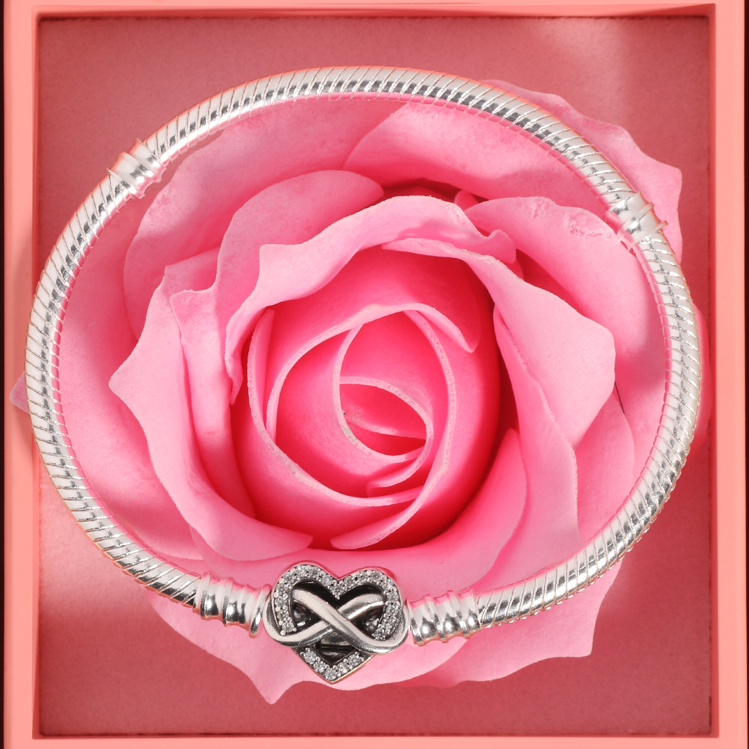 For Daughter - Mother And Daughter  Forever Linked Together Infinite Love Snake Bone Chain Bracelet
