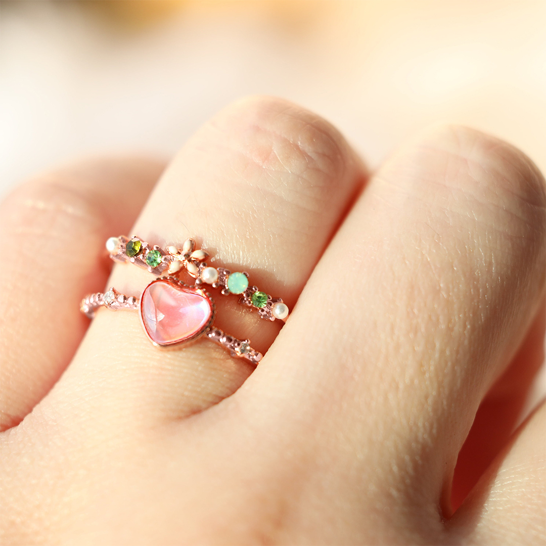For Daughter - S925 I Love You Forever And Always Heart Flower Ring