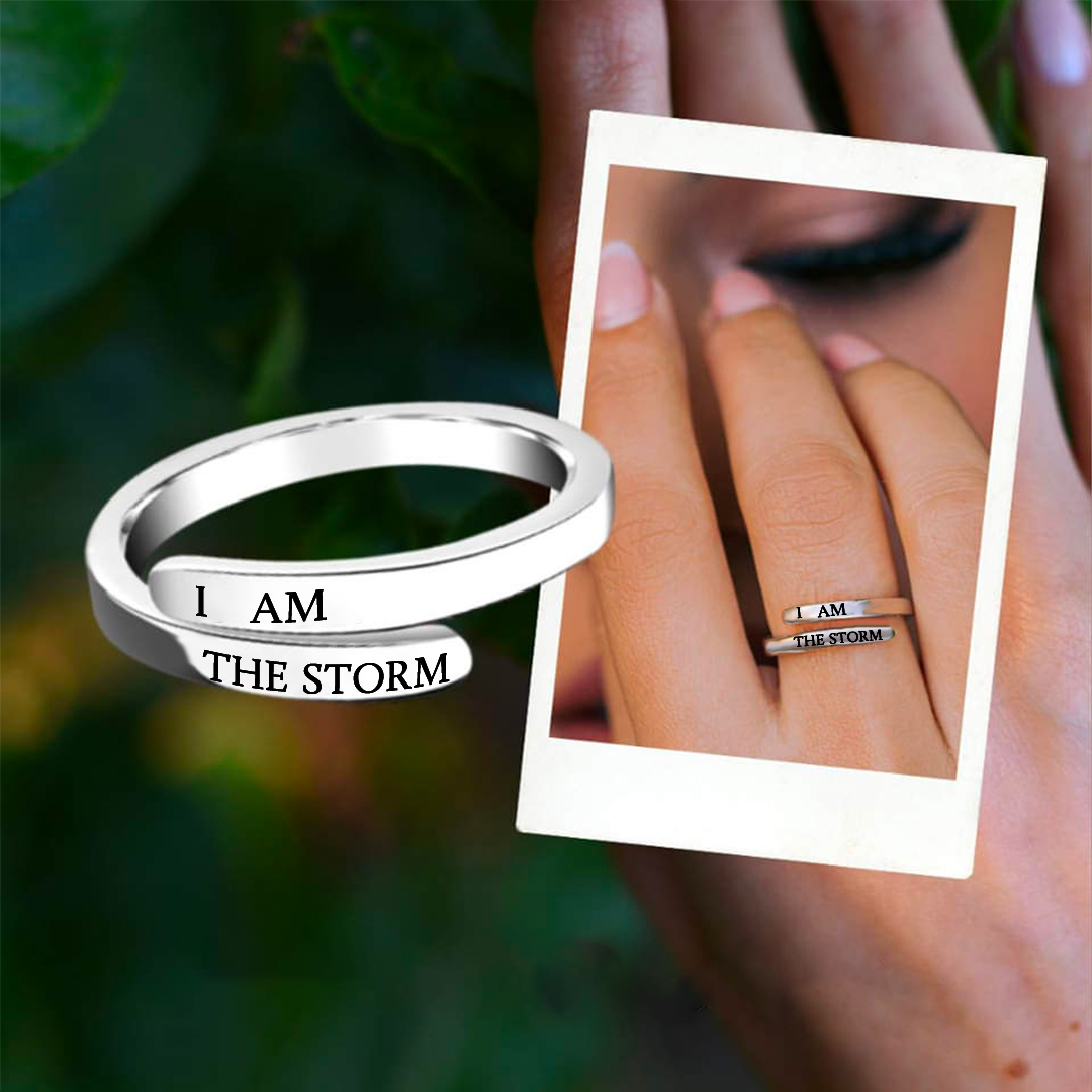 For Daughter - S925 "I AM THE STORM" Adjustable Ring
