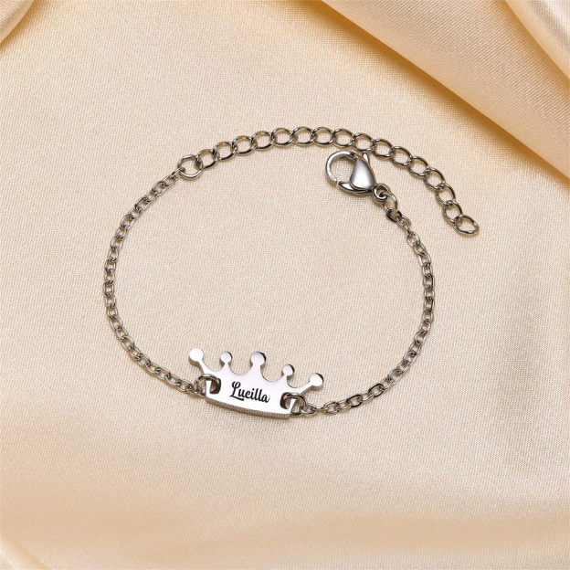 Custom Name Crown Bracelet
