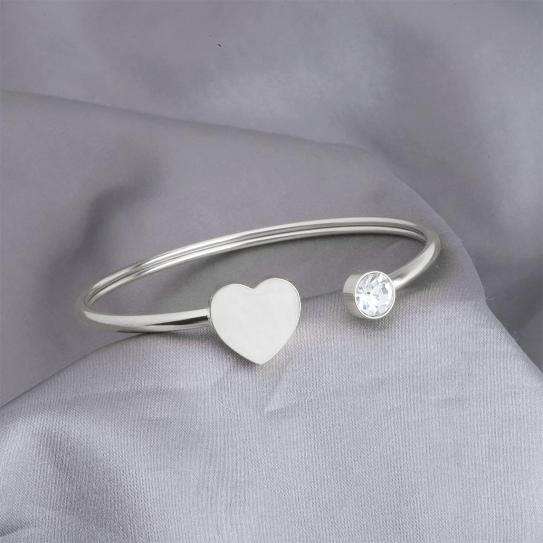 For Daughter - I Love You Forever And Always Heart-shaped Open Bracelet