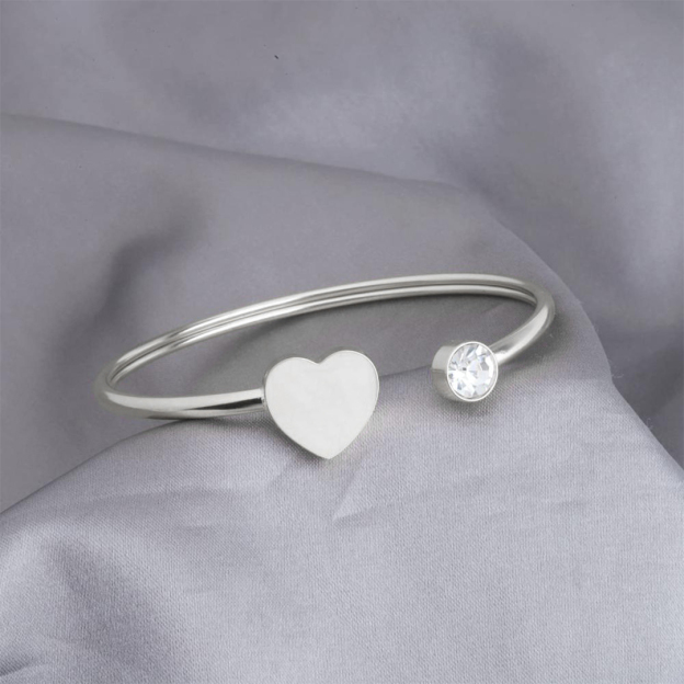 For Daughter - I Love You Forever And Always Heart-shaped Open Bracelet