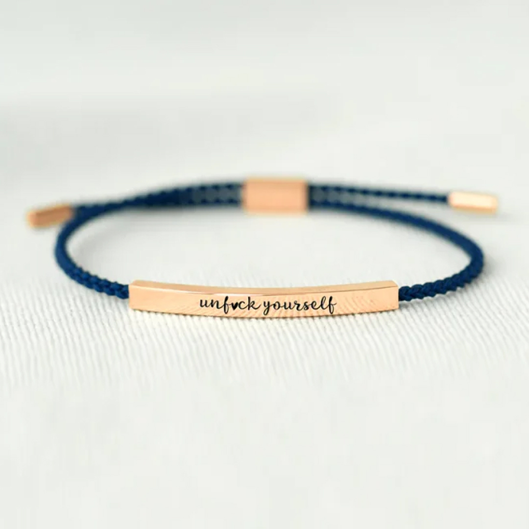 For Self - Unf🖤ck Yourself Braided Bracelet