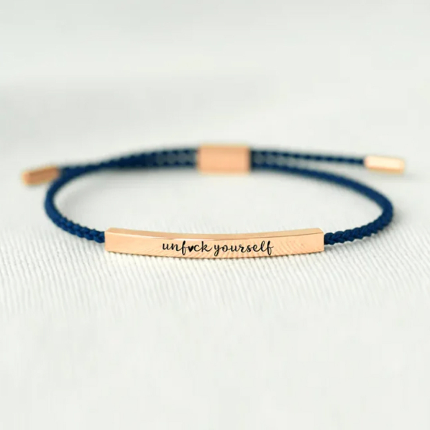 For Self - Unf🖤ck Yourself Braided Bracelet