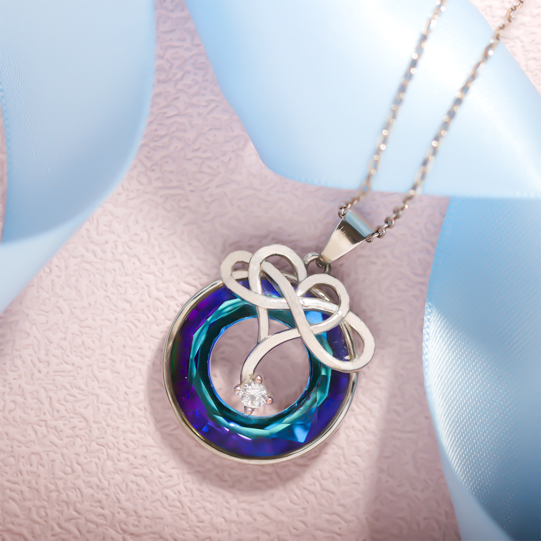 For Love - S925 Never Forget That I Love You Crystal Infinity Necklace