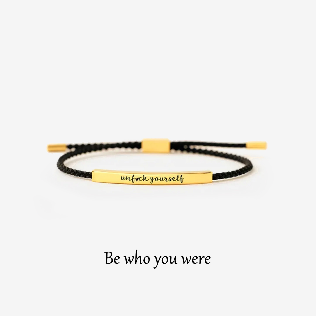 For Self - Unf🖤ck Yourself Braided Bracelet