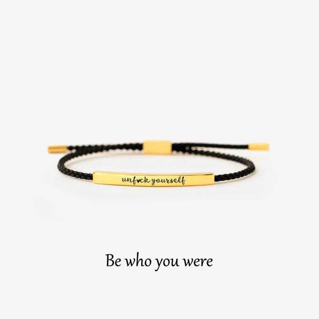 For Self - Unf🖤ck Yourself Braided Bracelet