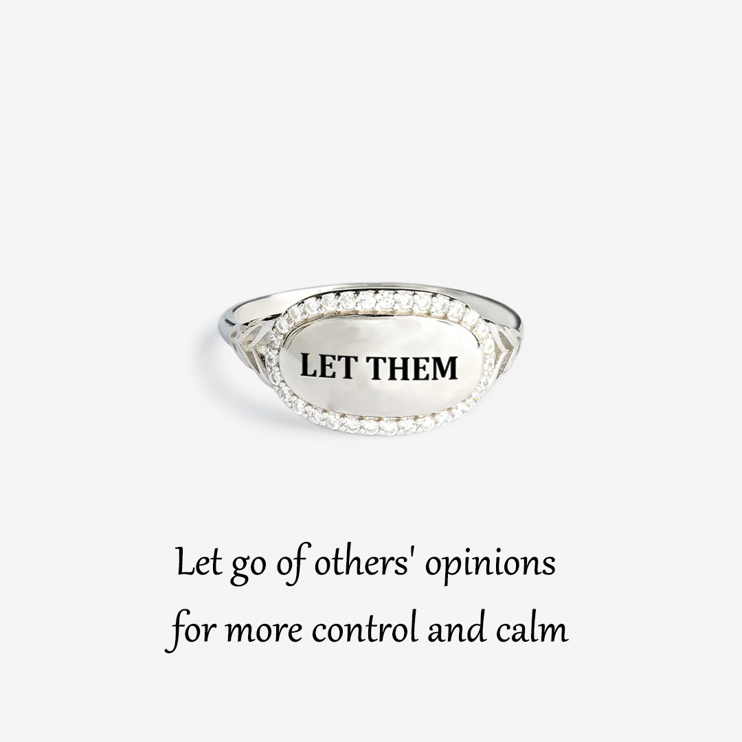 S925 Let Them Oval-shaped Ring