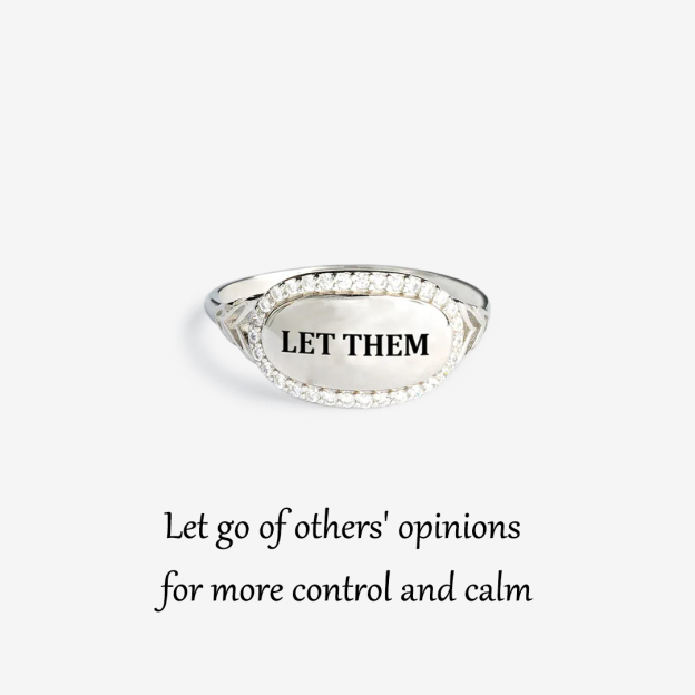 S925 Let Them Oval-shaped Ring
