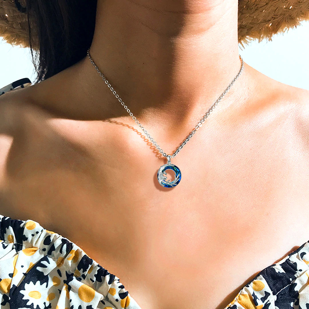 S925 I am A Warrior The Ashes Phoenix Crystal Necklace 