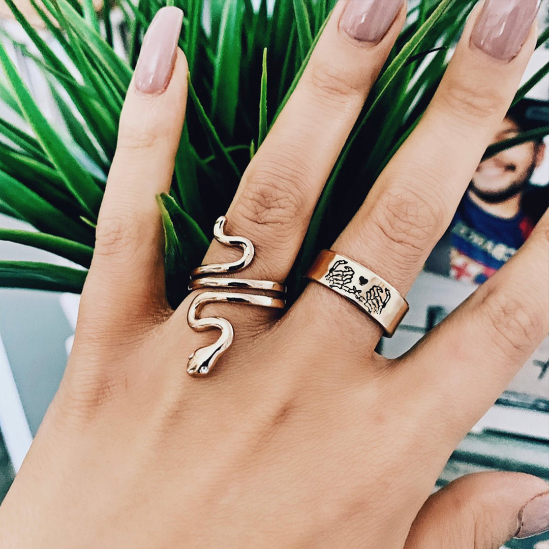 For Friend - S925 You Are My Ride or Die Skeleton Pinky Promise Ring 