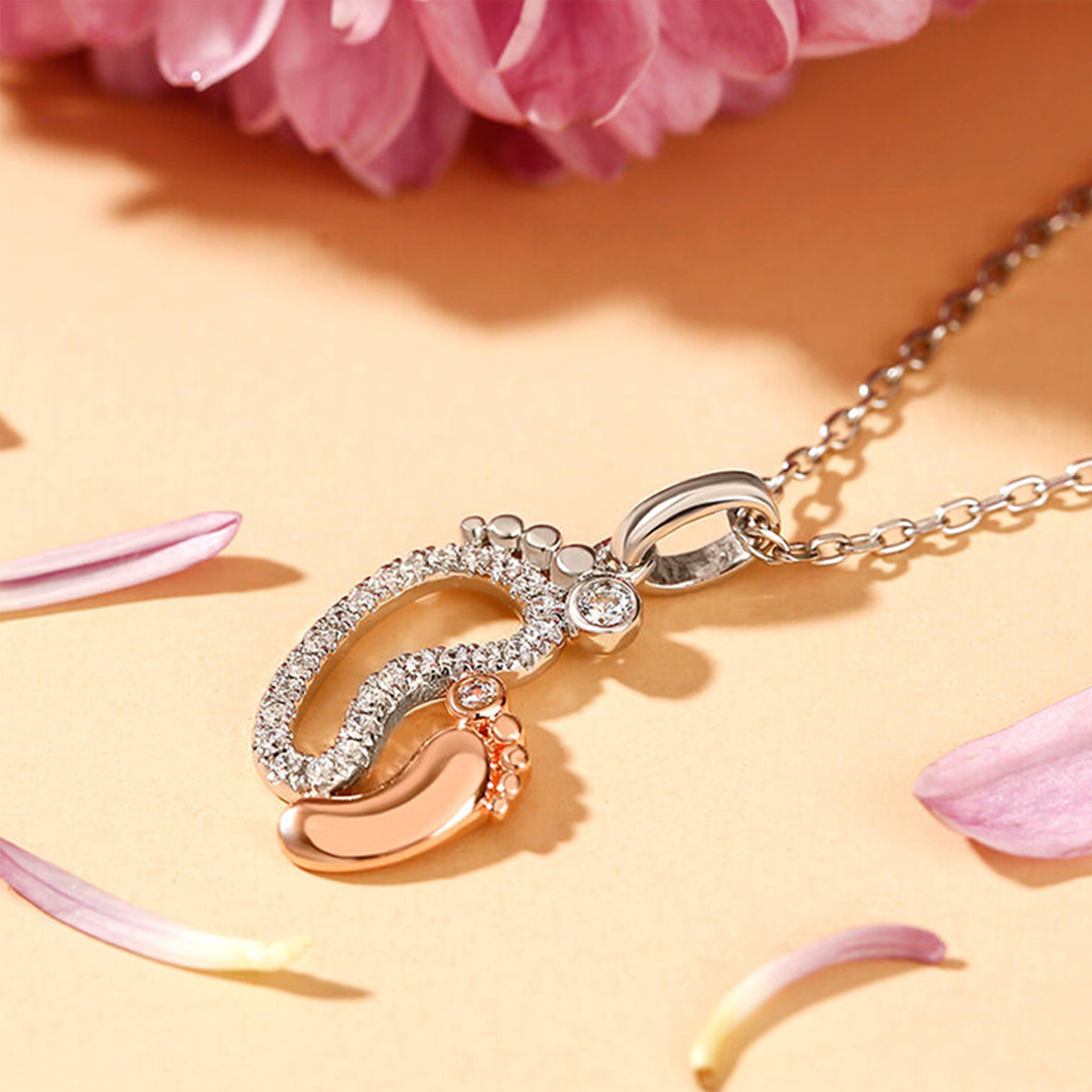 For New Mama - Lovely Feet Necklace
