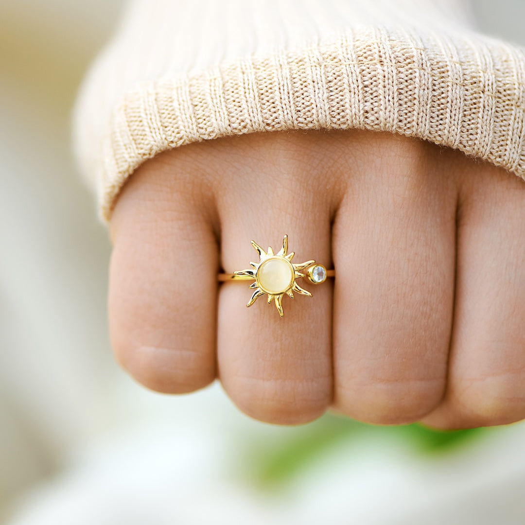 For Daughter - Sun Fidget Open Ring