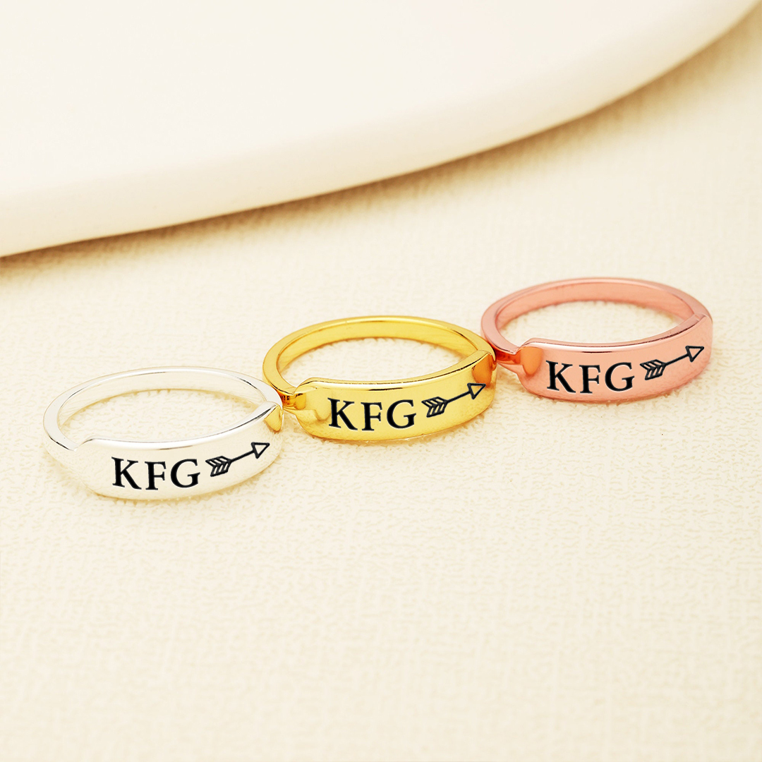 Keep Fucking Going Dainty Bar Ring