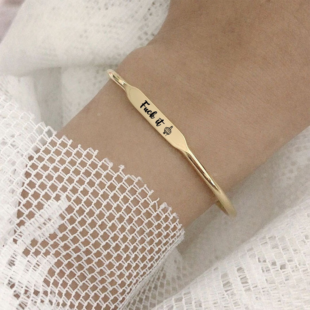 Fuck It Dainty Bar Ring