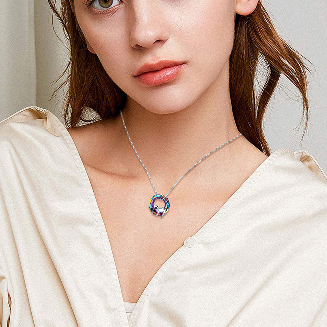 S925 Crystal Sloth Necklace