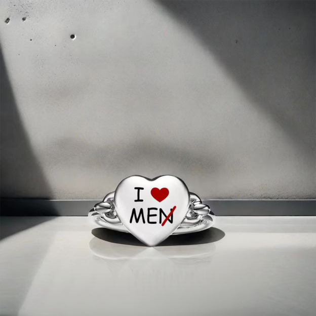 Remember To Love Yourself Full Heart Ring