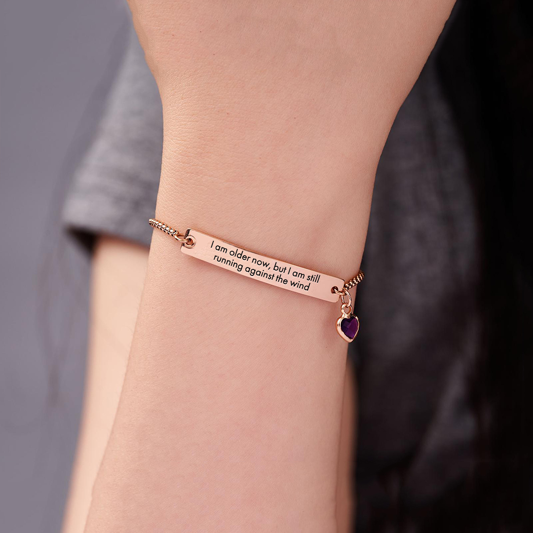 Against the wind Custom Birthstone Diamond Bracelet