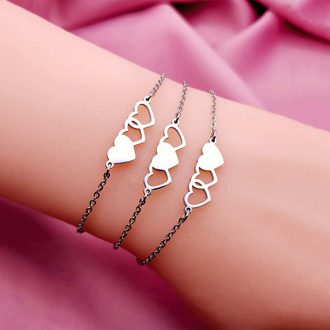 Mother and Daughter Forever Linked Together String Bracelet