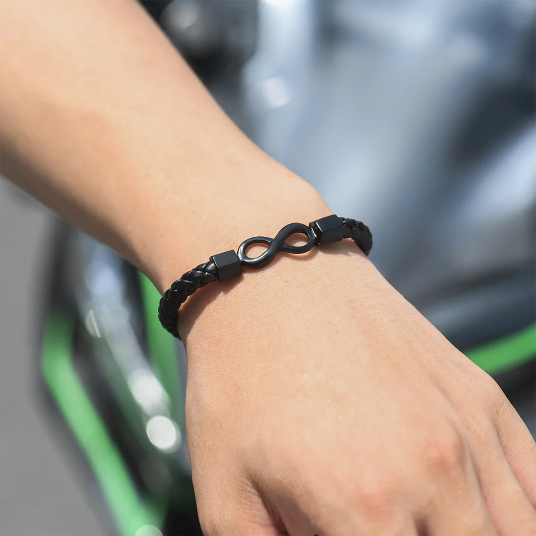 For Son - You Are Braver Infinity Braided Bracelet