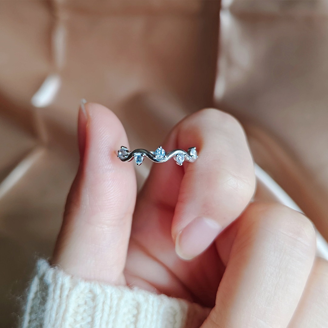 For Self - S925 Survived Too Many Storms Raindrop New Year Ring