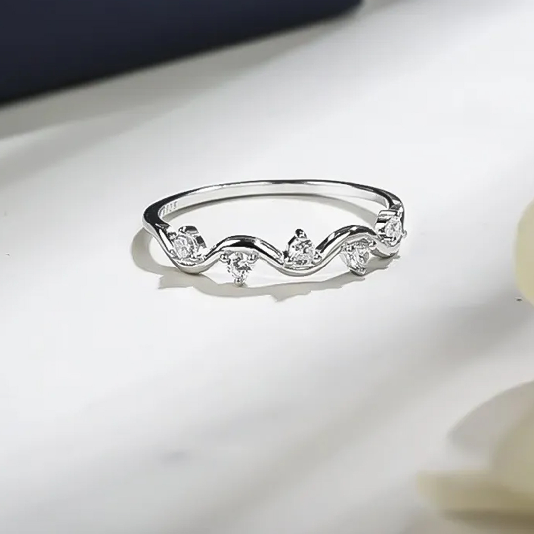 For Self - S925 Ride the Wave Raindrop Ring