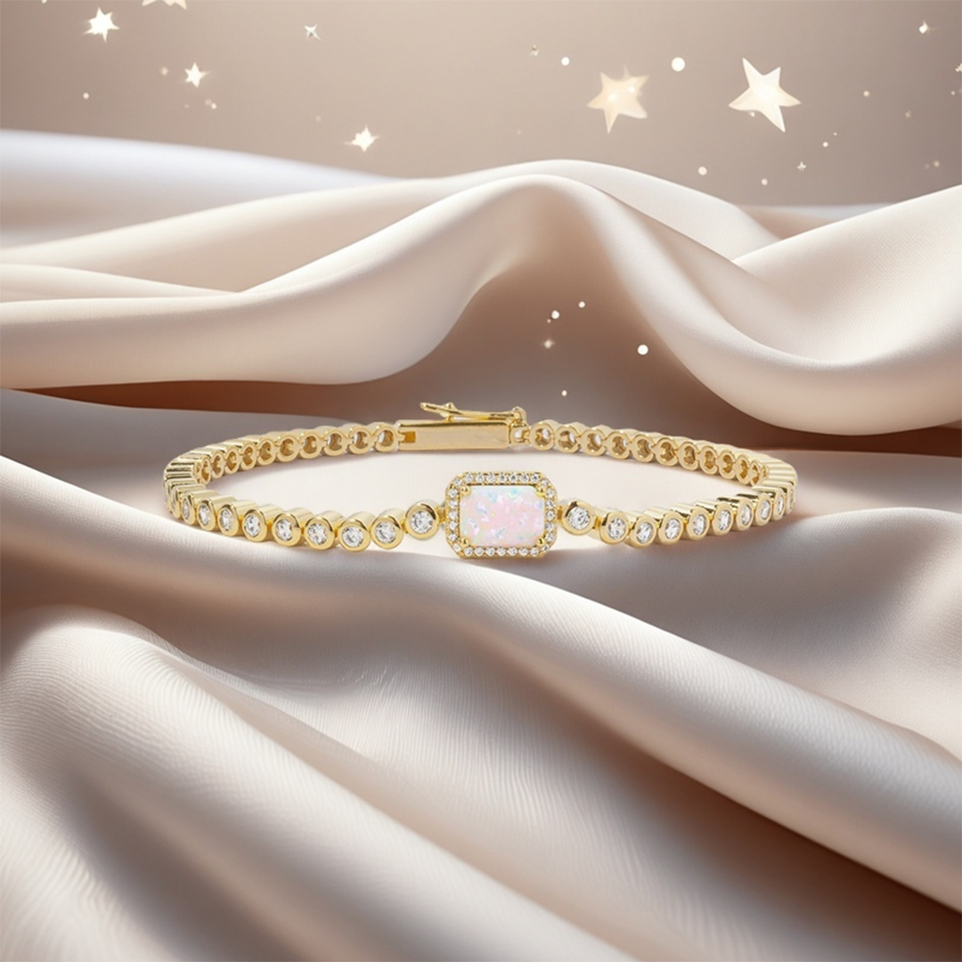 Self Love I'm choosing my peace Opal Stone Bracelet