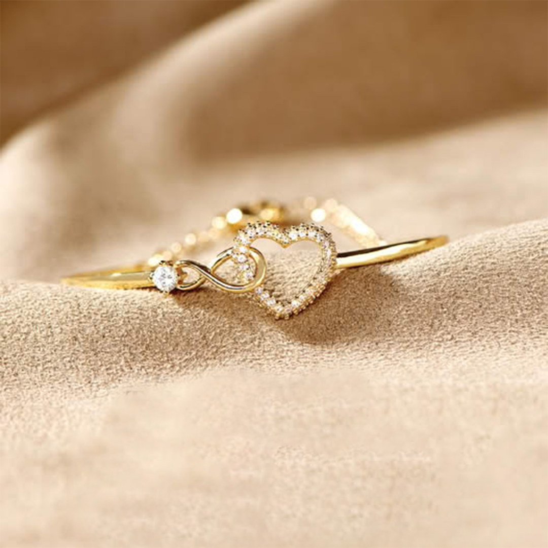 For Daughter - The Mother-Daughter bond is a Knot tied  Infinite Heart Bracelet