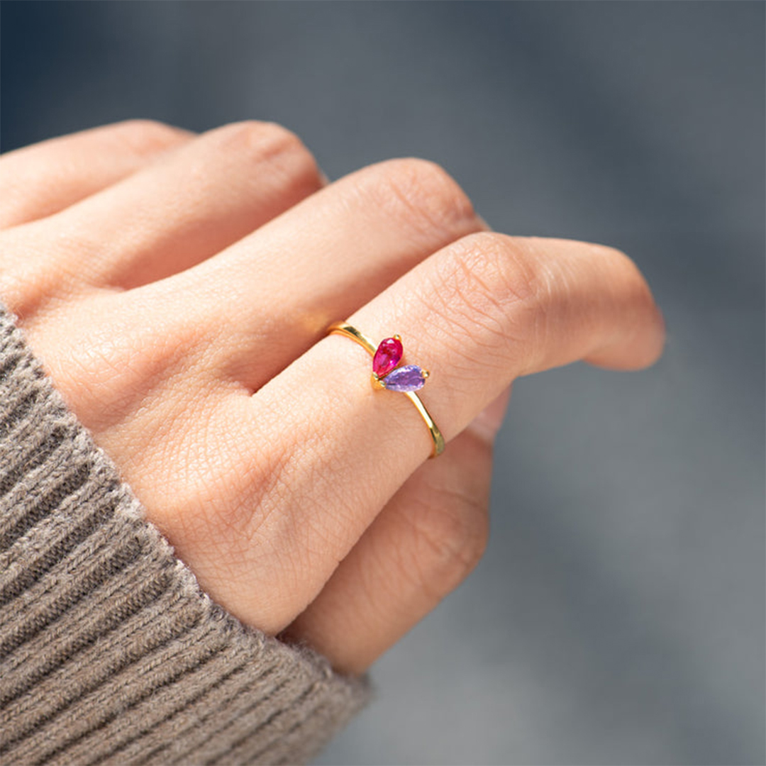 For Mother- Customize birthstone Ring