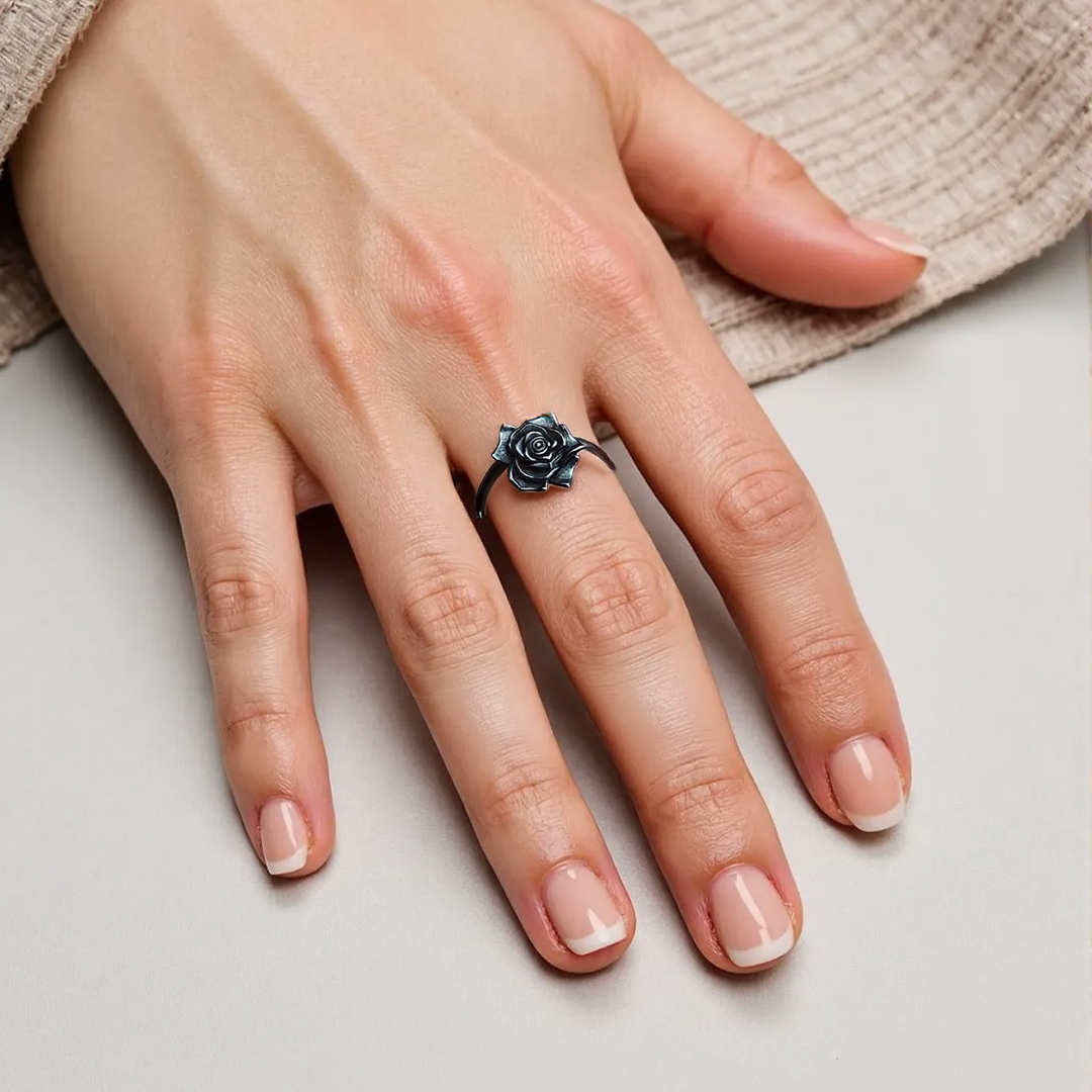  Strong as fuck Black rose Ring